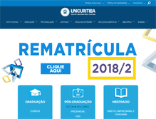Tablet Screenshot of faculdadescuritiba.br